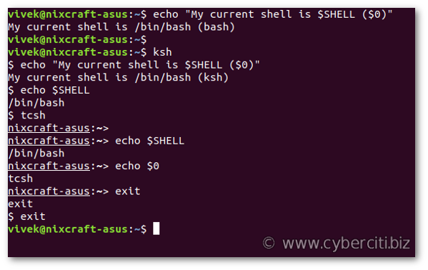 How Do I Find Out What Shell I Am Using On Linux/Unix? - Nixcraft