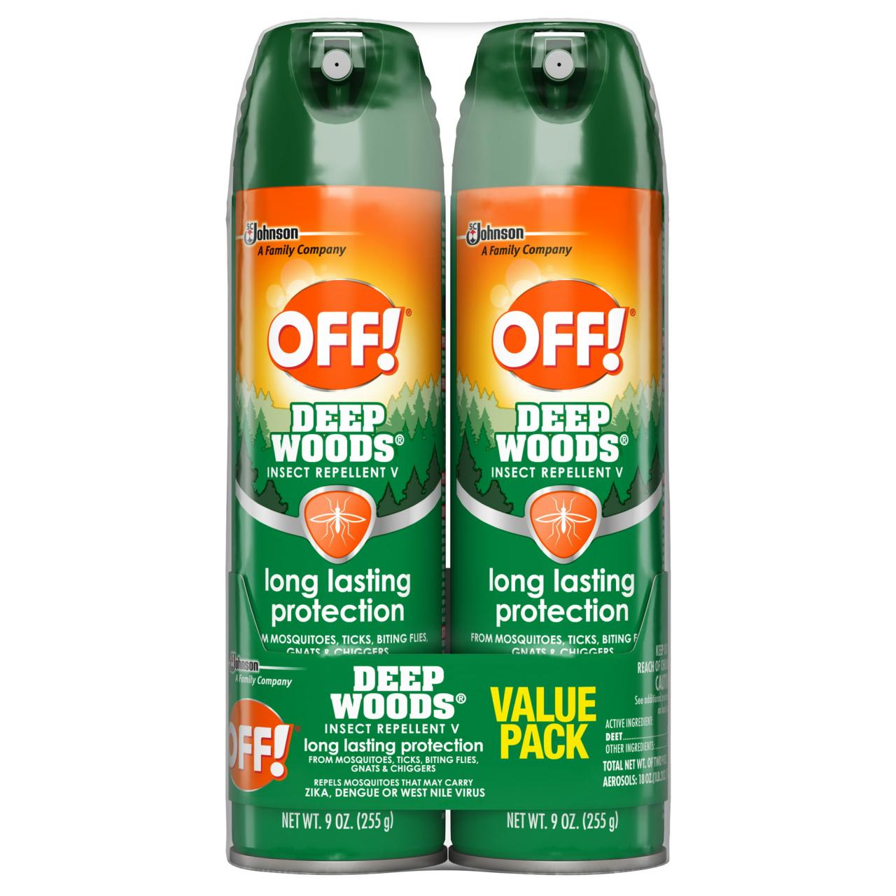 Off! Deep Woods Insect Repellent V, Biting Insect Spray For Outdoor Use, 9  Oz, 2 Count - Walmart.Com