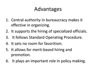 Advantages And Disadvantages Of Bureaucracy | Ppt