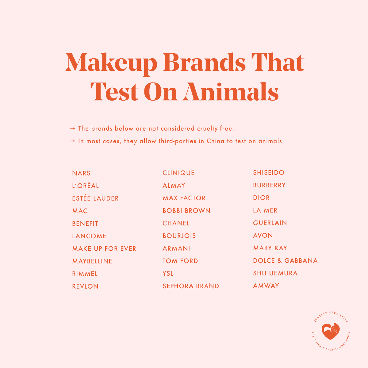 30 Makeup Brands That Still Test On Animals In 2021 | Cruelty-Free Kitty