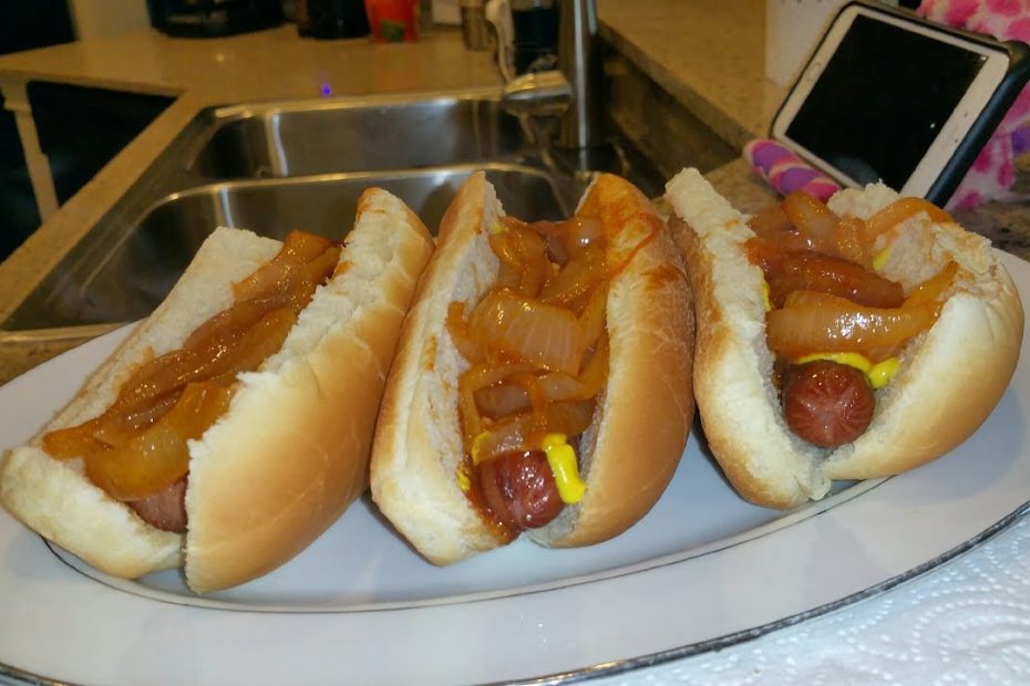 New York Style Onion Sauce Over Sabrett Hot Dogs Recipe - Youtube
